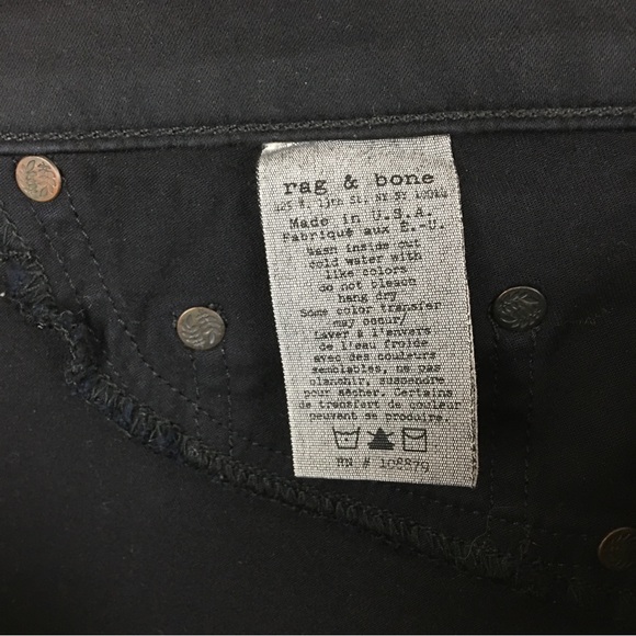 Rag & Bone Jeans The Legging Black Plush Size 30 - Picture 10 of 15